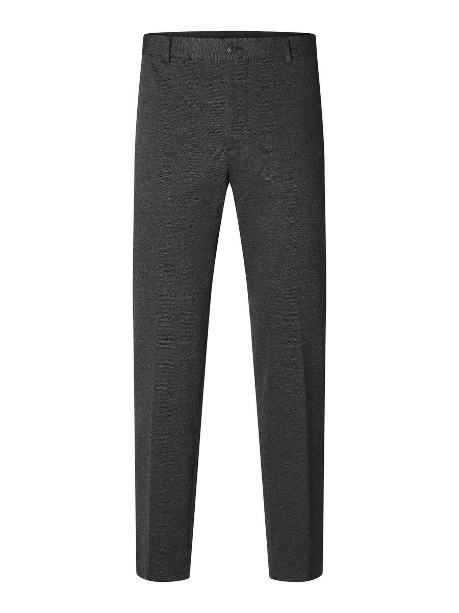 Selected MEZCLA DE VISCOSA, CORTE SLIM PANTALONES, Dark Grey Melange, highres - 16092651_DarkGreyMelange_001.jpg
