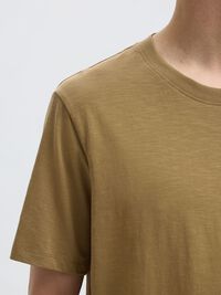 COTTON SLUB T-SHIRT, Dried Herb, highres