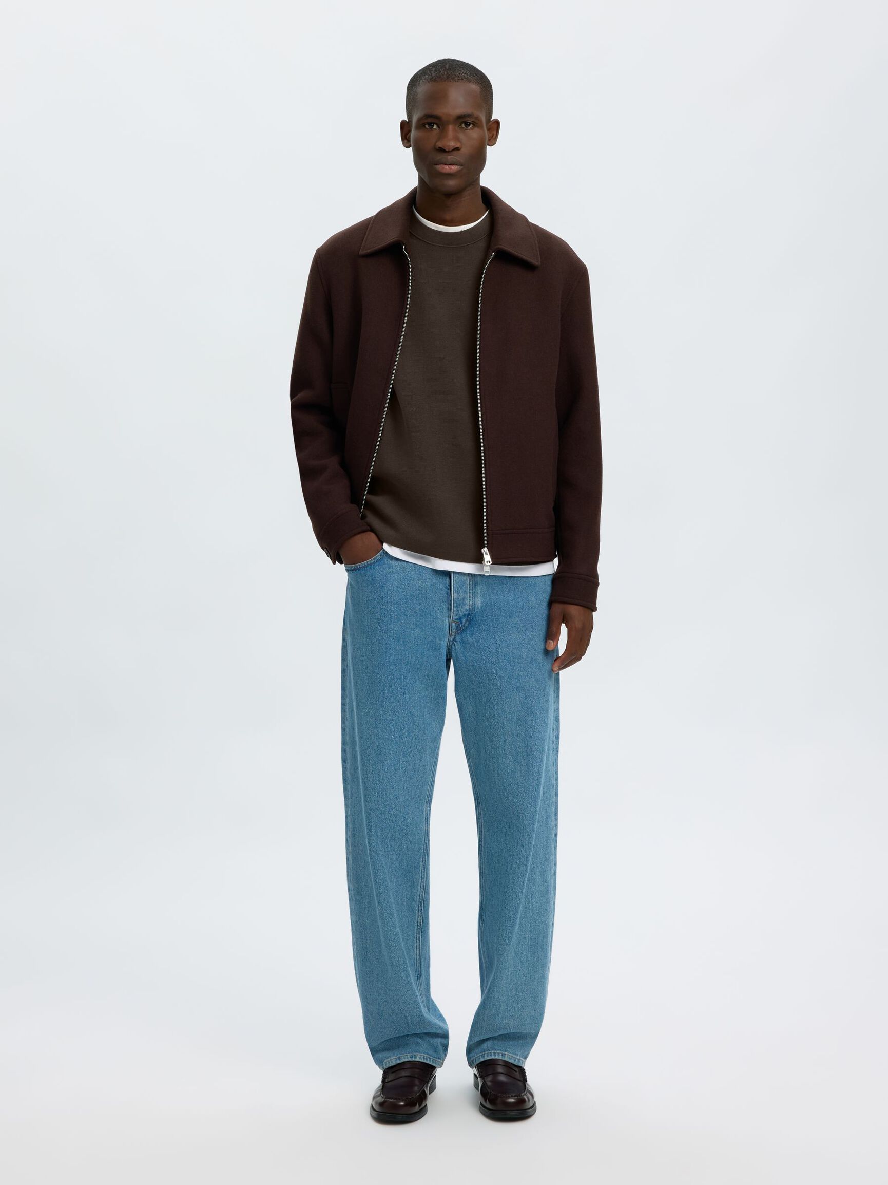 COTTON BLEND PULLOVER, Turkish Coffee, highres