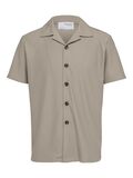 Selected GERIBDE CUBAN COLLAR OVERHEMD MET KORTE MOUWEN, Pure Cashmere, highres - 16090778_PureCashmere_001.jpg