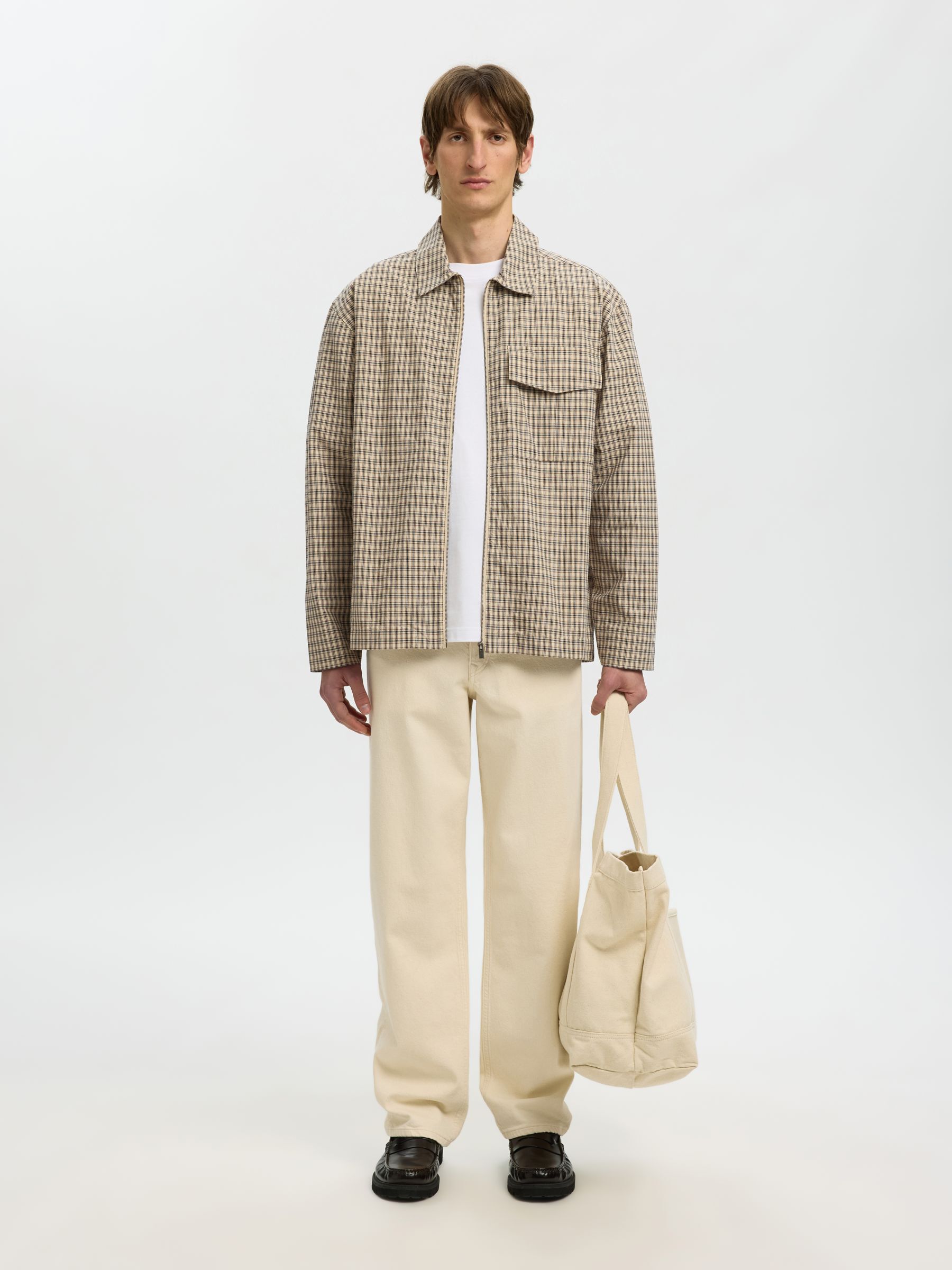 RELAXED FIT  OVERSHIRT, Pure Cashmere, highres