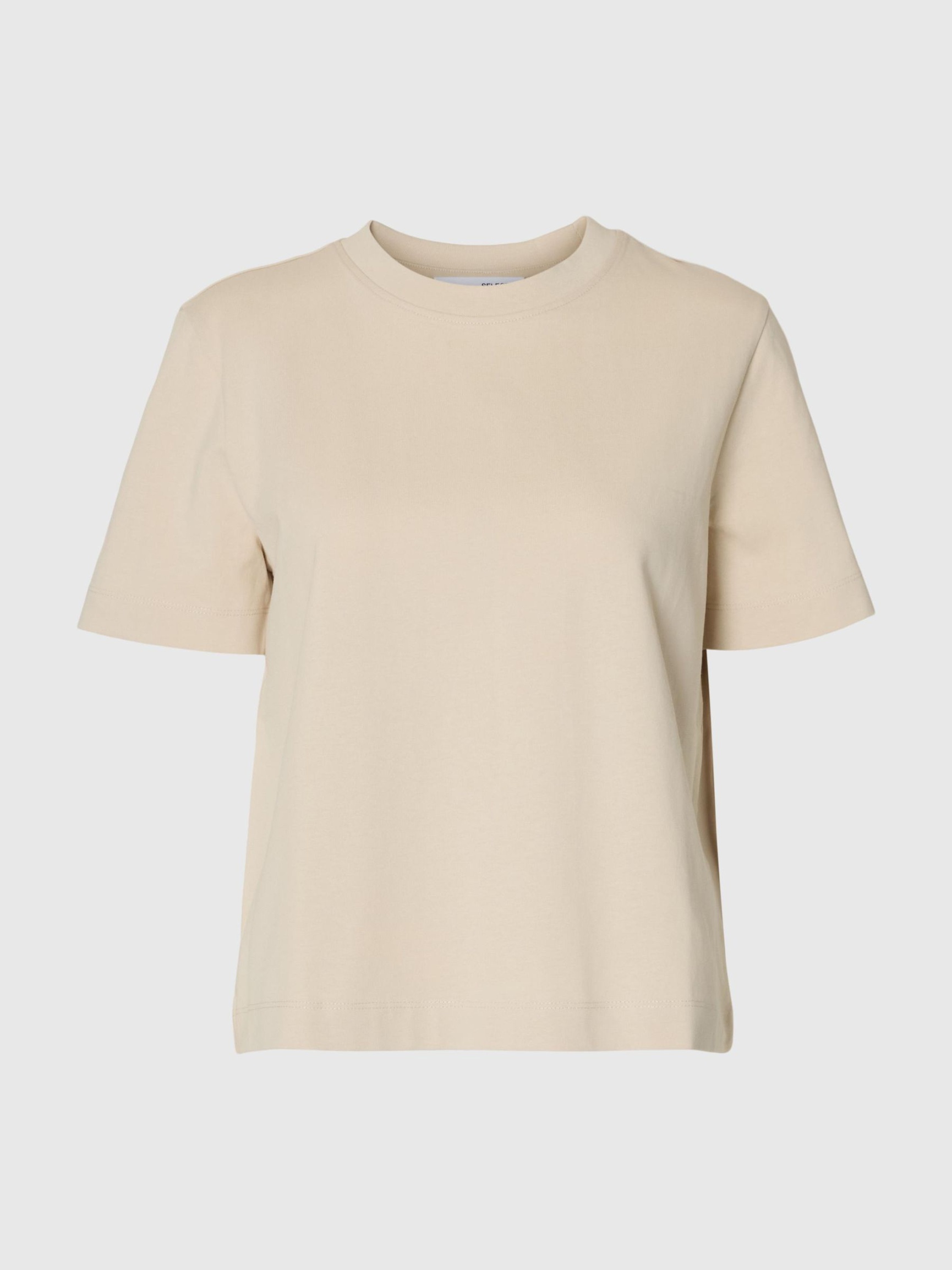 BOXY T-SHIRT, Oatmeal, highres