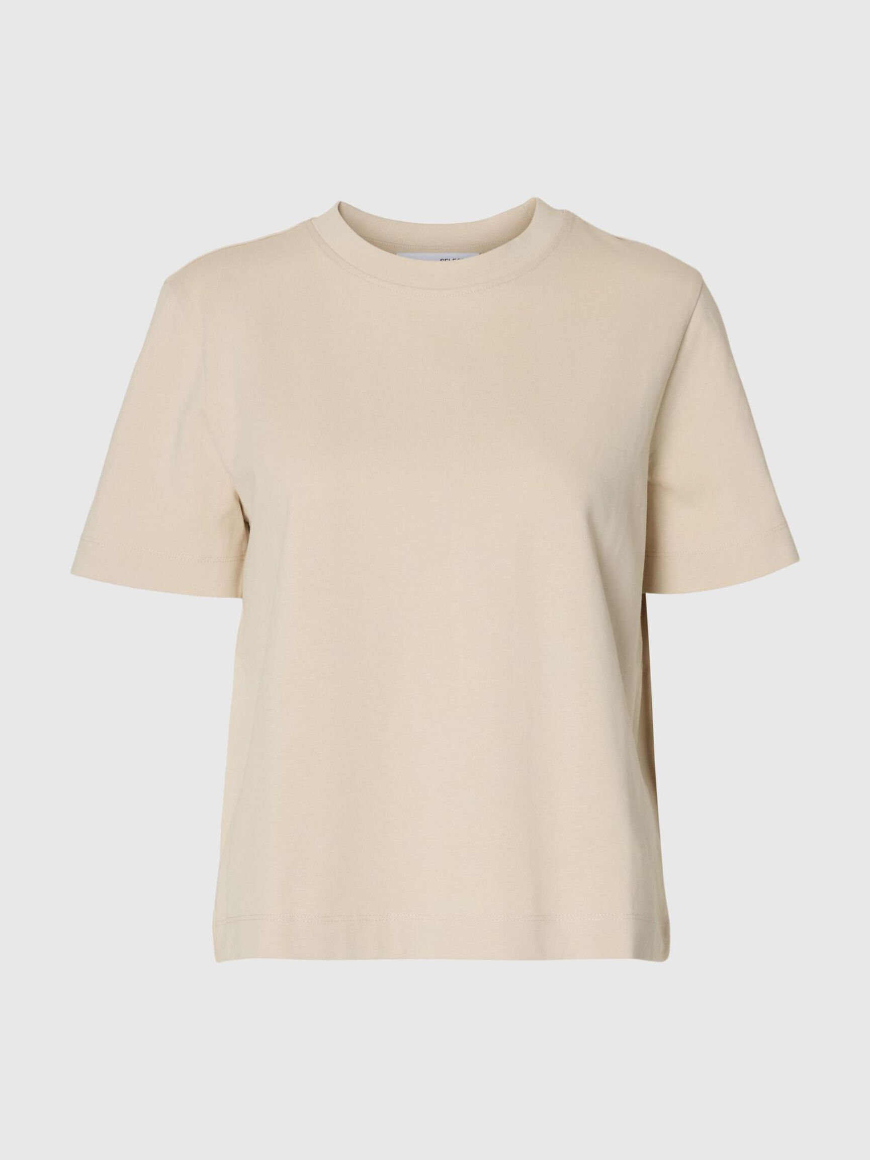 BOXY T-SHIRT, Oatmeal, highres