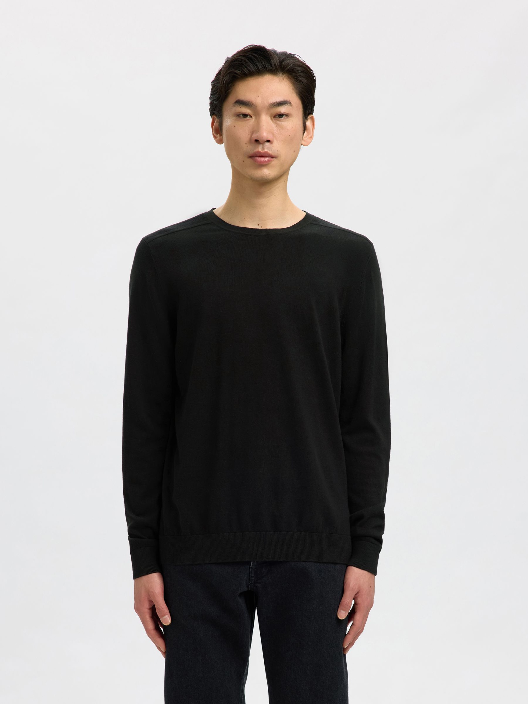 MAGLIONE GIROCOLLO, Black, highres