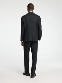 REGULAR FIT ULDBLANDING BLAZER, Black, highres