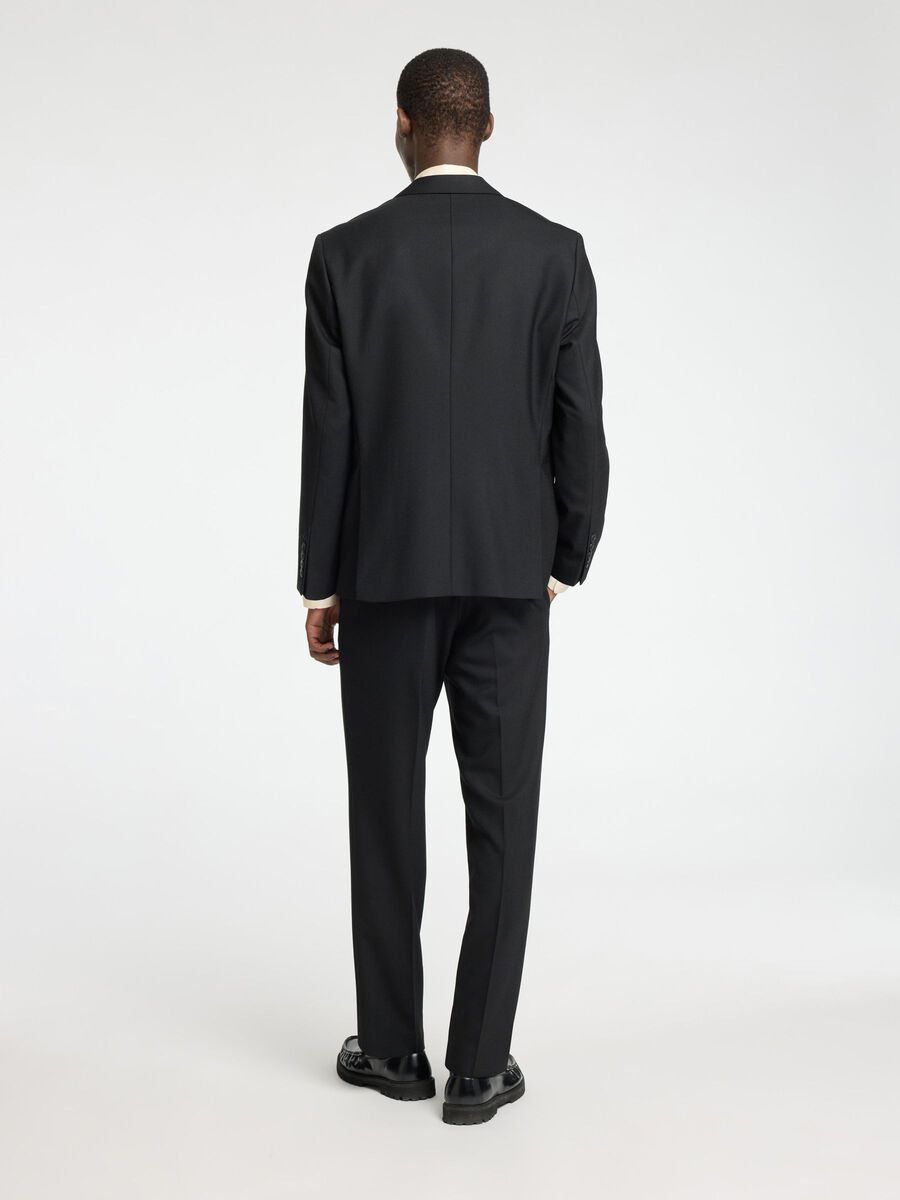 Selected REGULAR FIT WOOL BLEND BLAZER, Black, highres - 16095794_Black_004.jpg