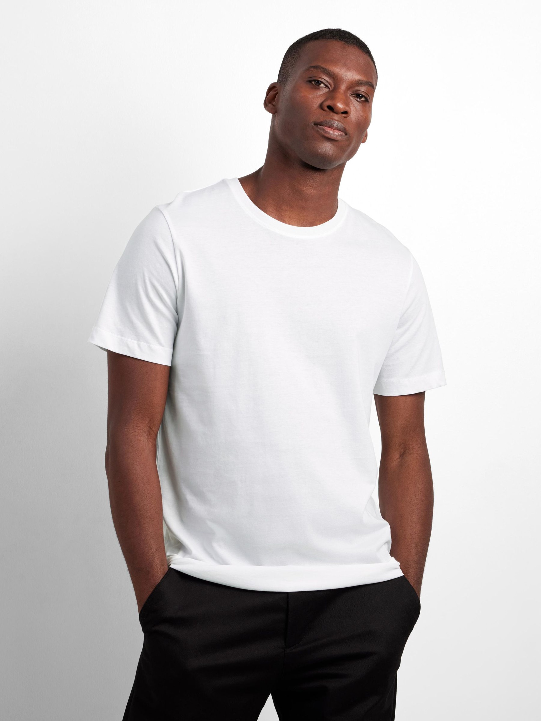 3ER-PACK BAUMWOLL T-SHIRT, Bright White, highres