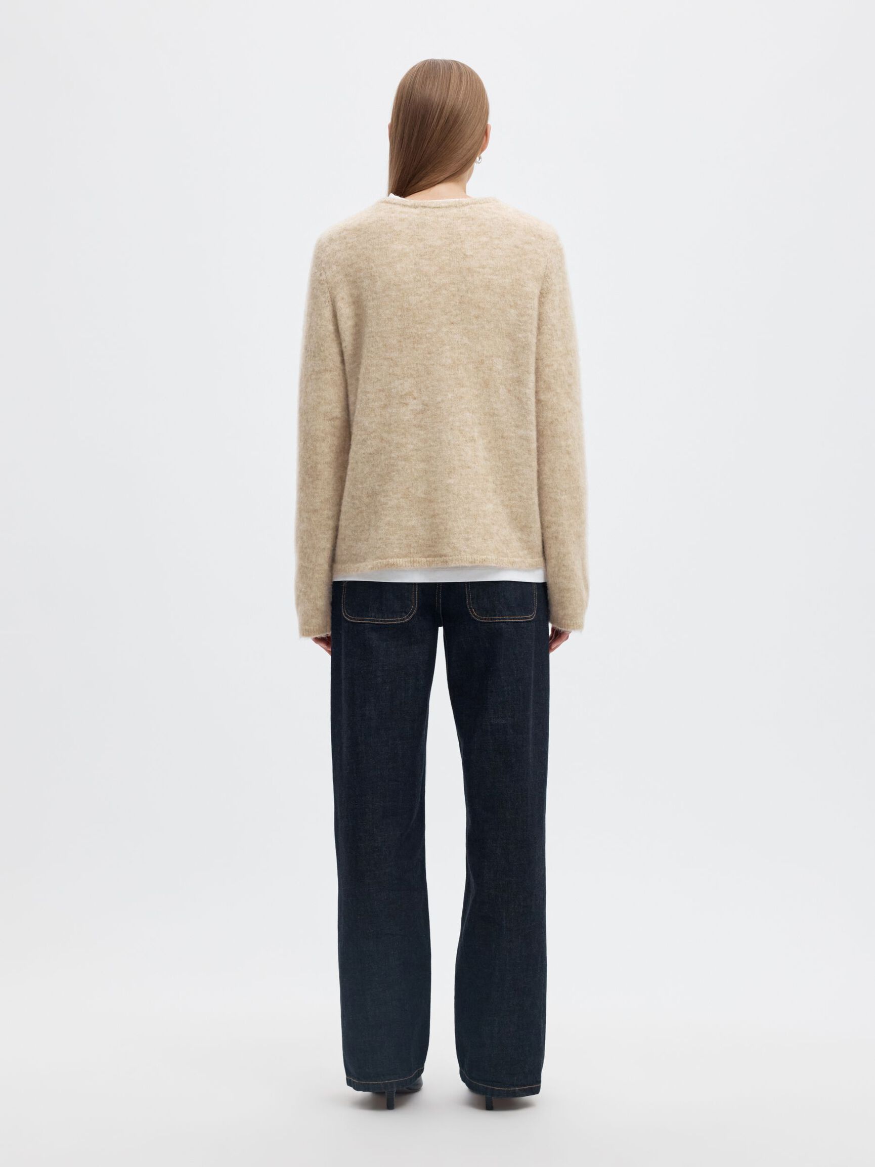 WOOL BLEND KNITTED JUMPER, Island Fossil, highres