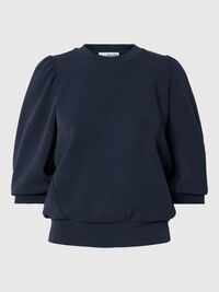 PUFF SLEEVE SWEATSHIRT, Dark Sapphire, highres