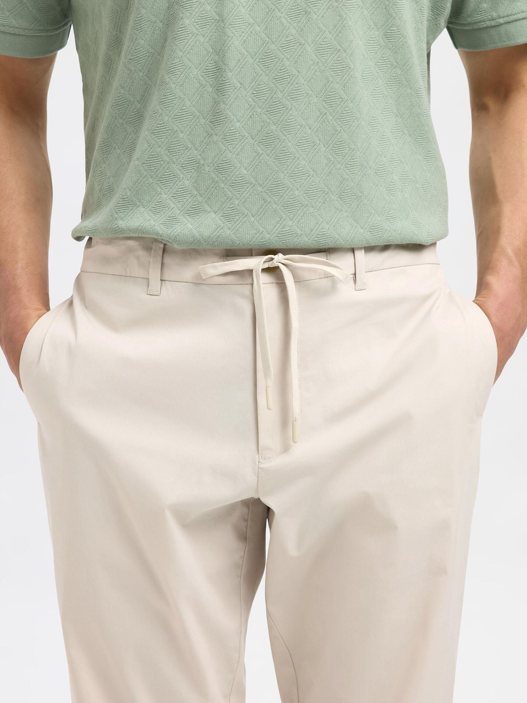 190 REGULAR FIT TAPERED TROUSERS, Moonstruck, highres