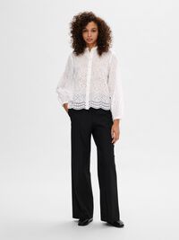 BRODERIE ANGLAISE SKJORTE, Bright White, highres