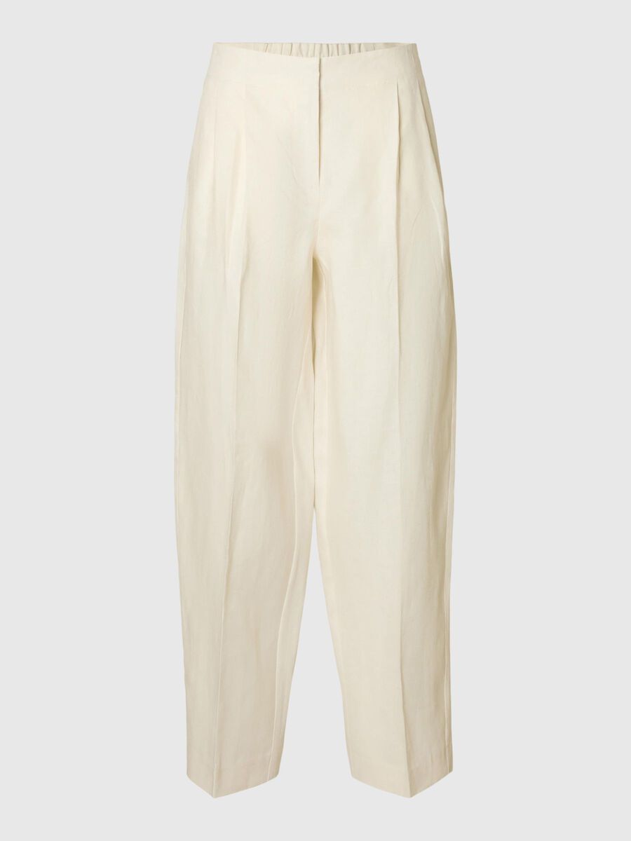 Selected 100% LINEN BARREL FIT TROUSERS, Birch, highres - 16098994_Birch_001.jpg