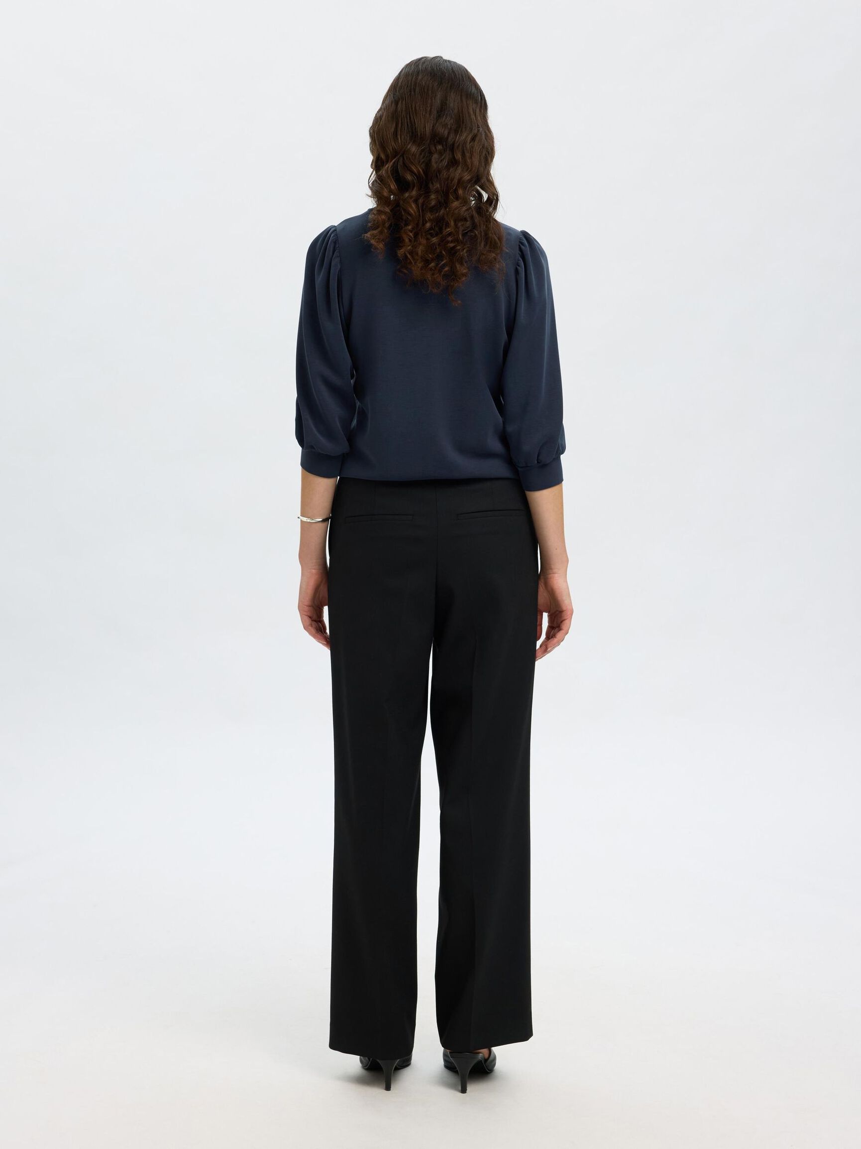 PUFF SLEEVE SWEATSHIRT, Dark Sapphire, highres