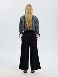 GEPLOOIDE HIGH-WAIST BROEK, Black, highres