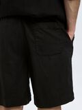 Selected LOOSE FIT LINEN-BLEND SHORTS, Black, highres - 16097541_Black_006.jpg