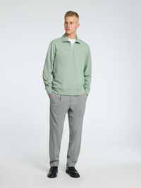 100% COTTON ZIPPED SWEATSHIRT, Iceberg Green, highres