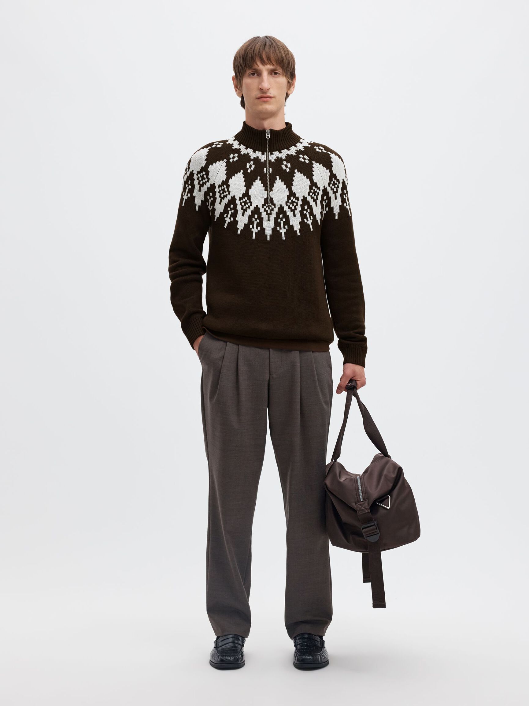 ORGANIC COTTON HALF-ZIP JUMPER, Delicioso, highres