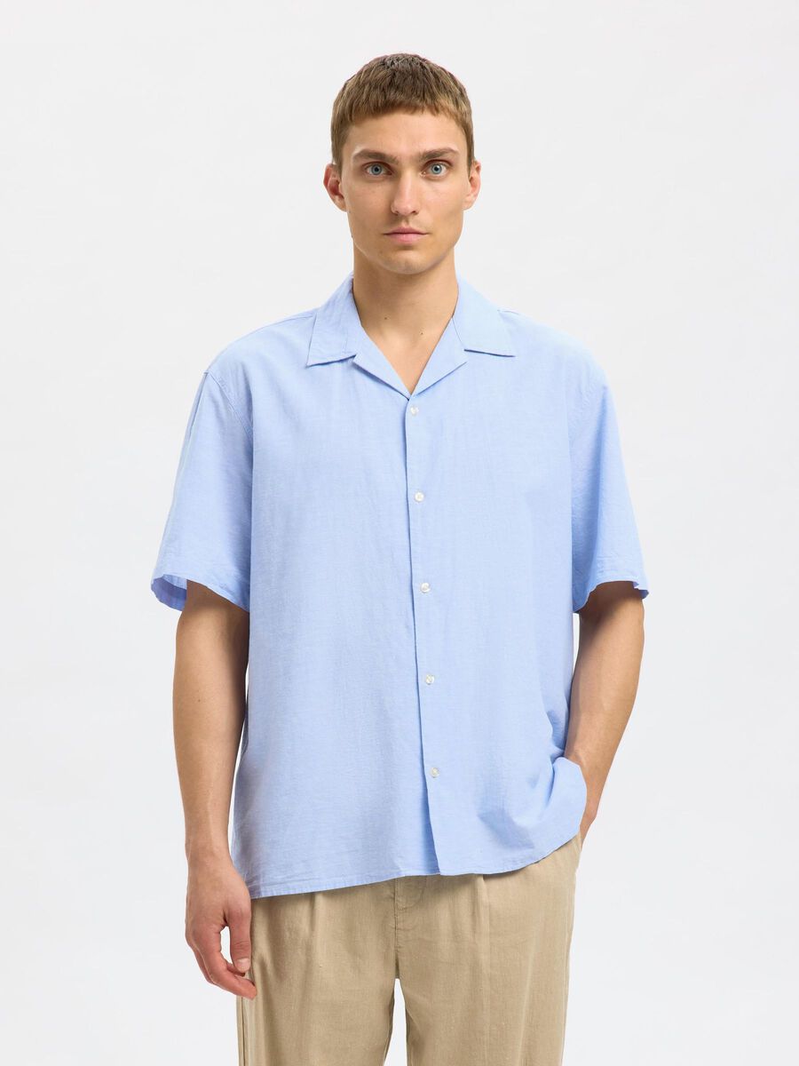 Selected LEINENMIX KURZARMHEMD, Cashmere Blue, highres - 16092978_CashmereBlue_1175225_003.jpg