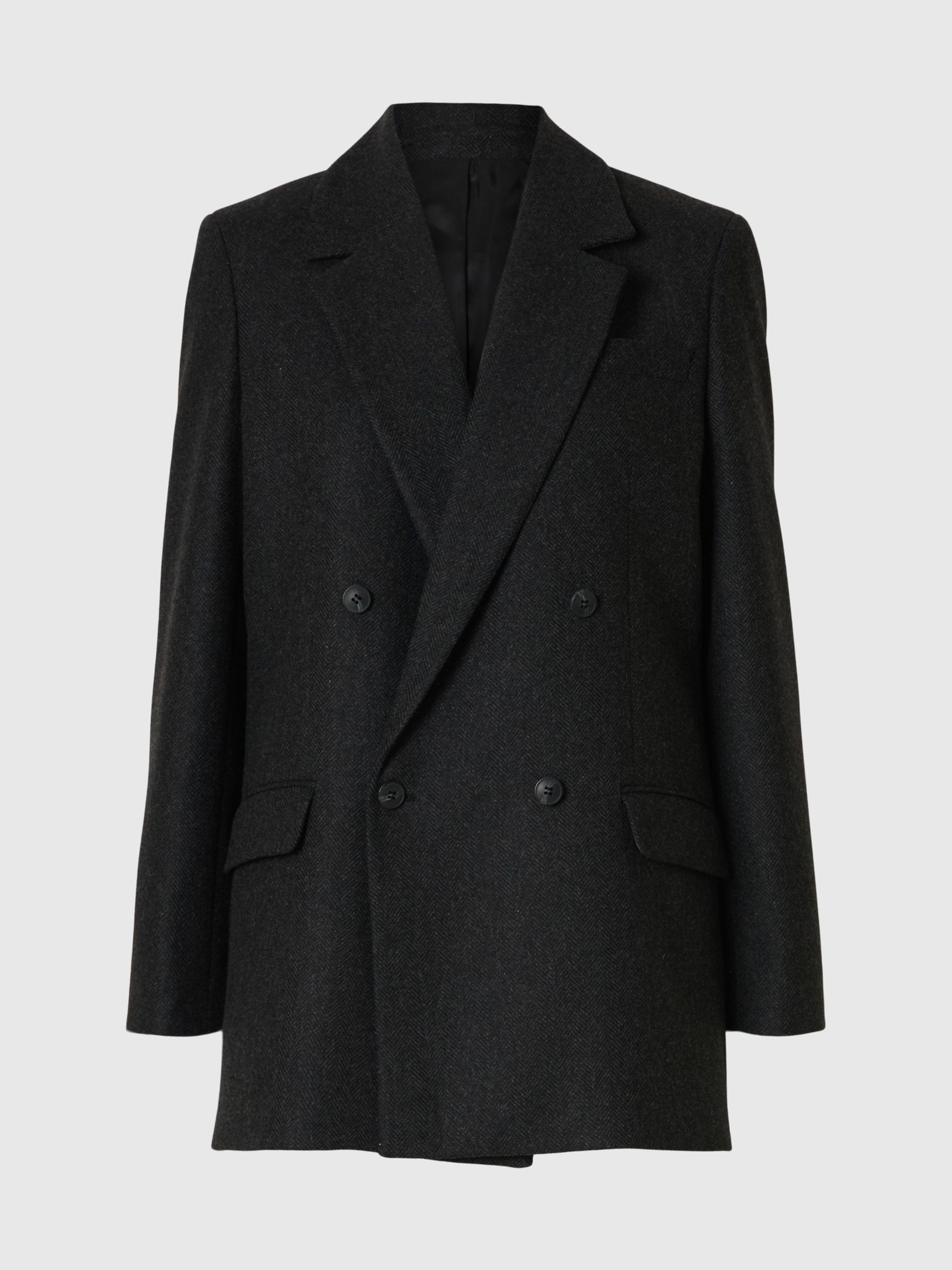 WOLMIX DOUBLE-BREASTED BLAZER, Black, highres