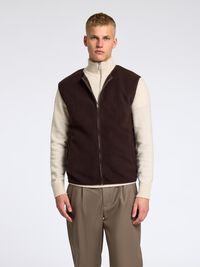 TEDDY VEST, Chocolate Torte, highres
