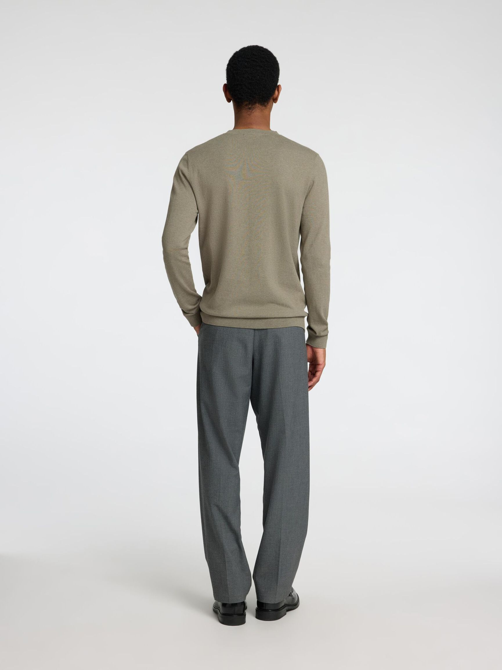 LONG-SLEEVED KNITTED JUMPER, Vetiver, highres