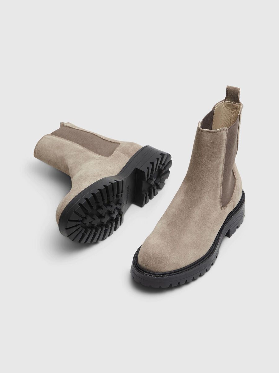 Selected WILDLEDER CHELSEA BOOTS, Greige, highres - 16092045_Greige_005.jpg
