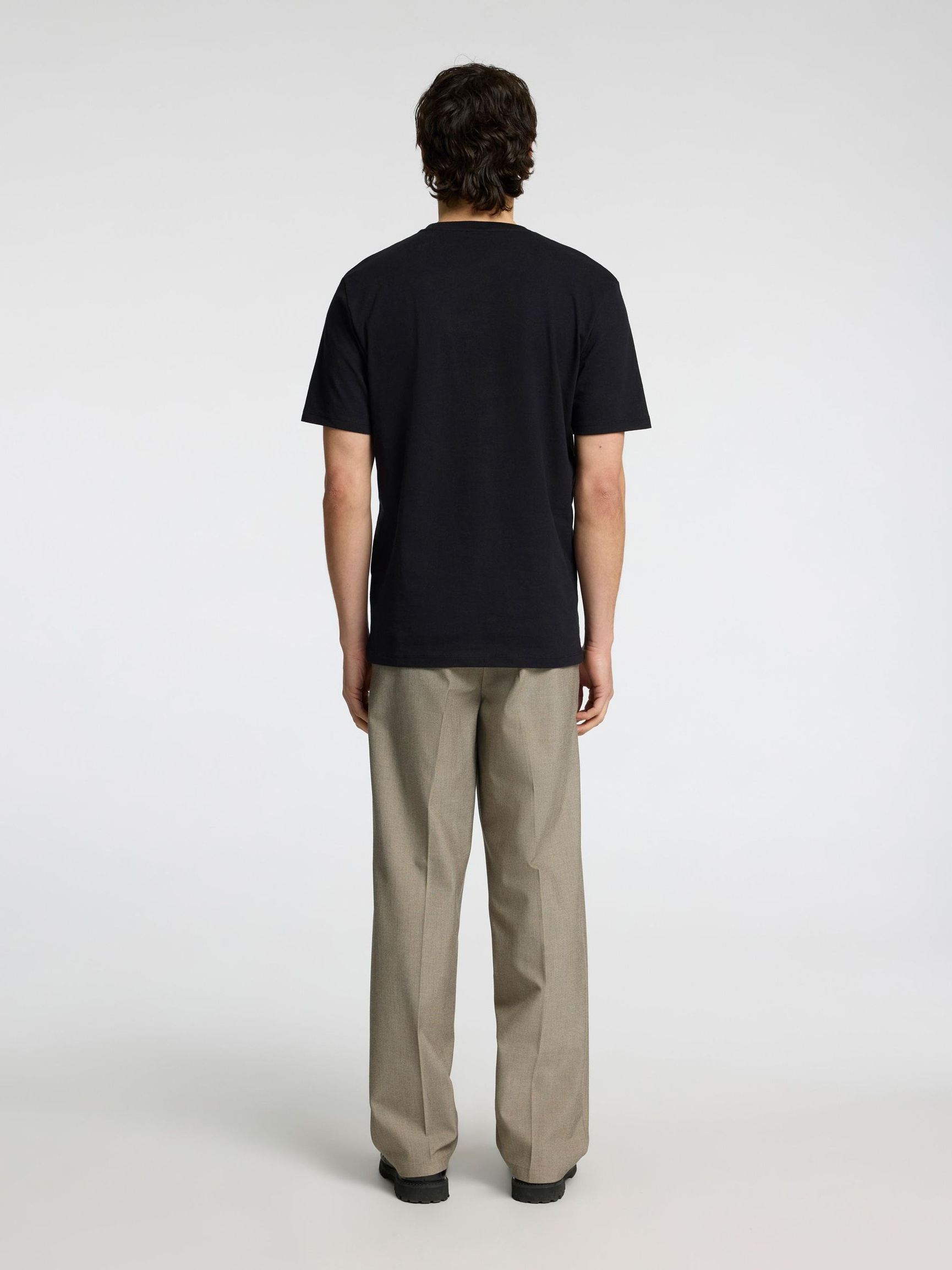 REGULAR FIT PRINTED T-SHIRT, Black, highres