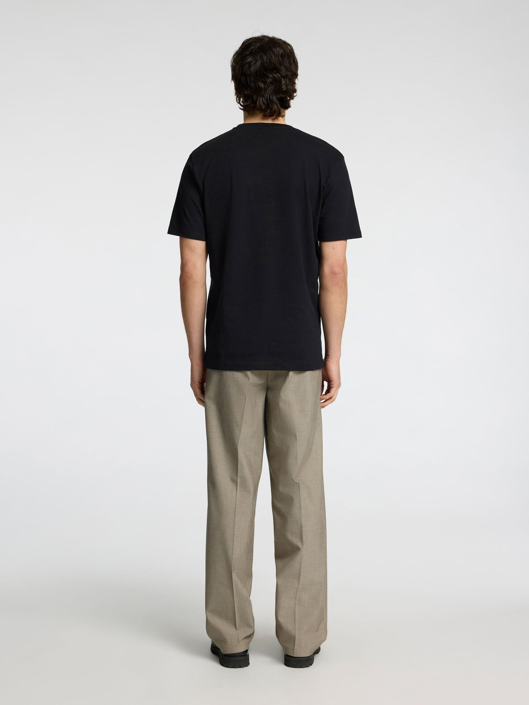 REGULAR FIT PRINTED T-SHIRT, Black, highres