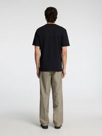 REGULAR FIT PRINT T-SHIRT, Black, highres