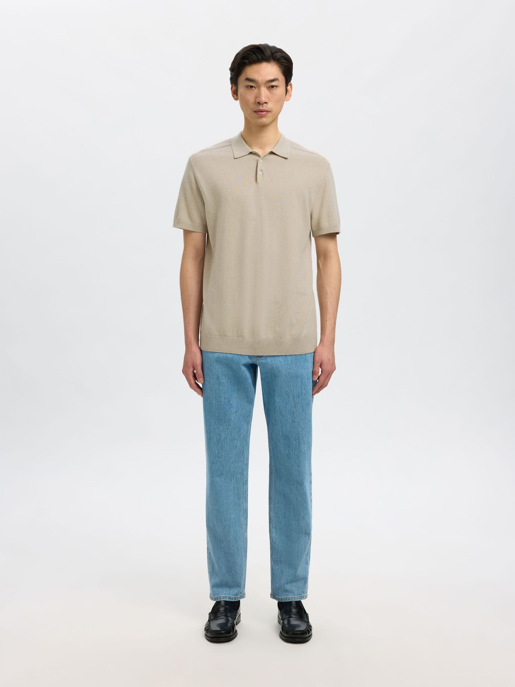 EN MAILLE POLO, Oatmeal, highres