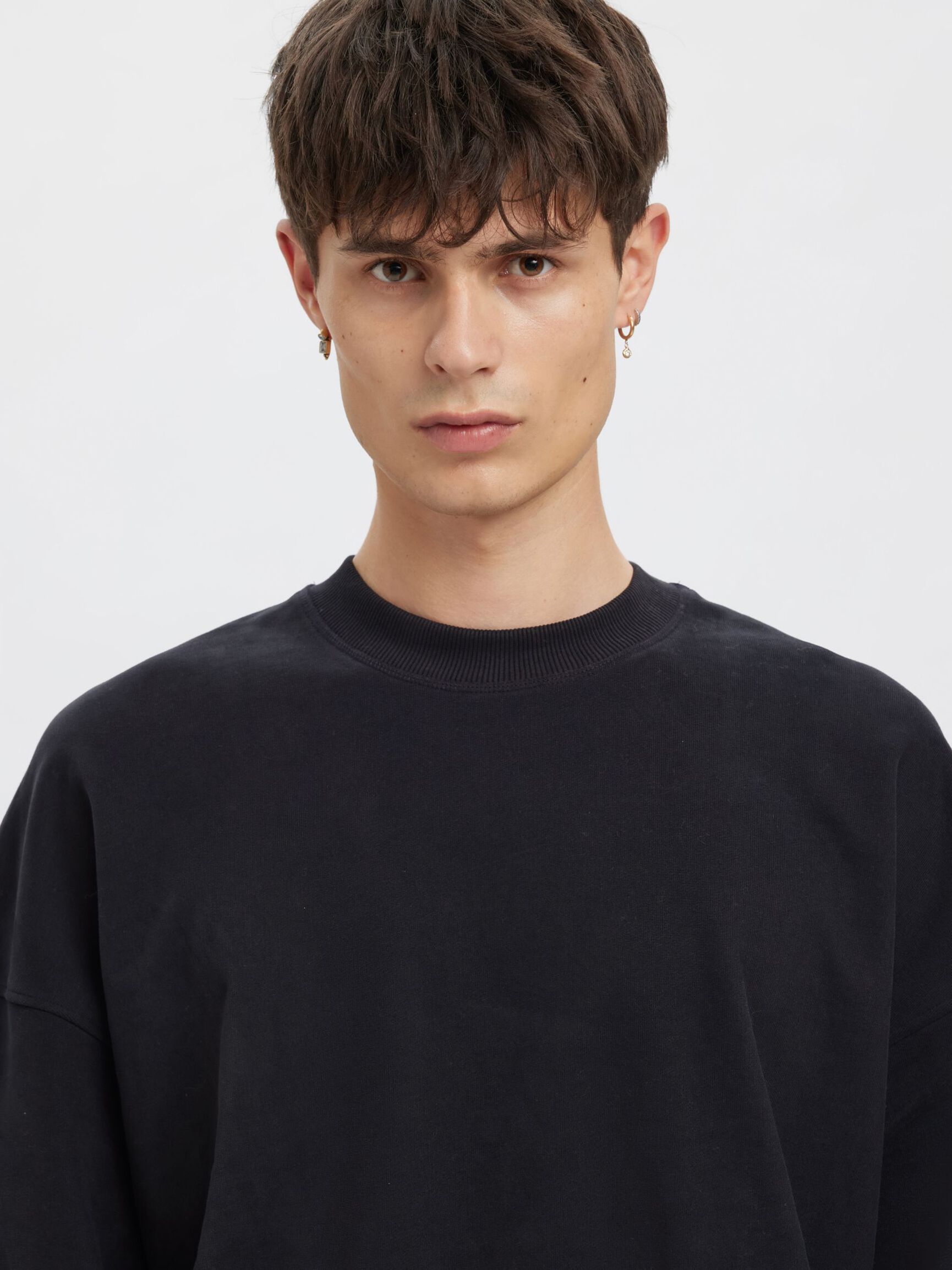 RELAXED FIT SWEATSHIRT, Dark Navy, highres