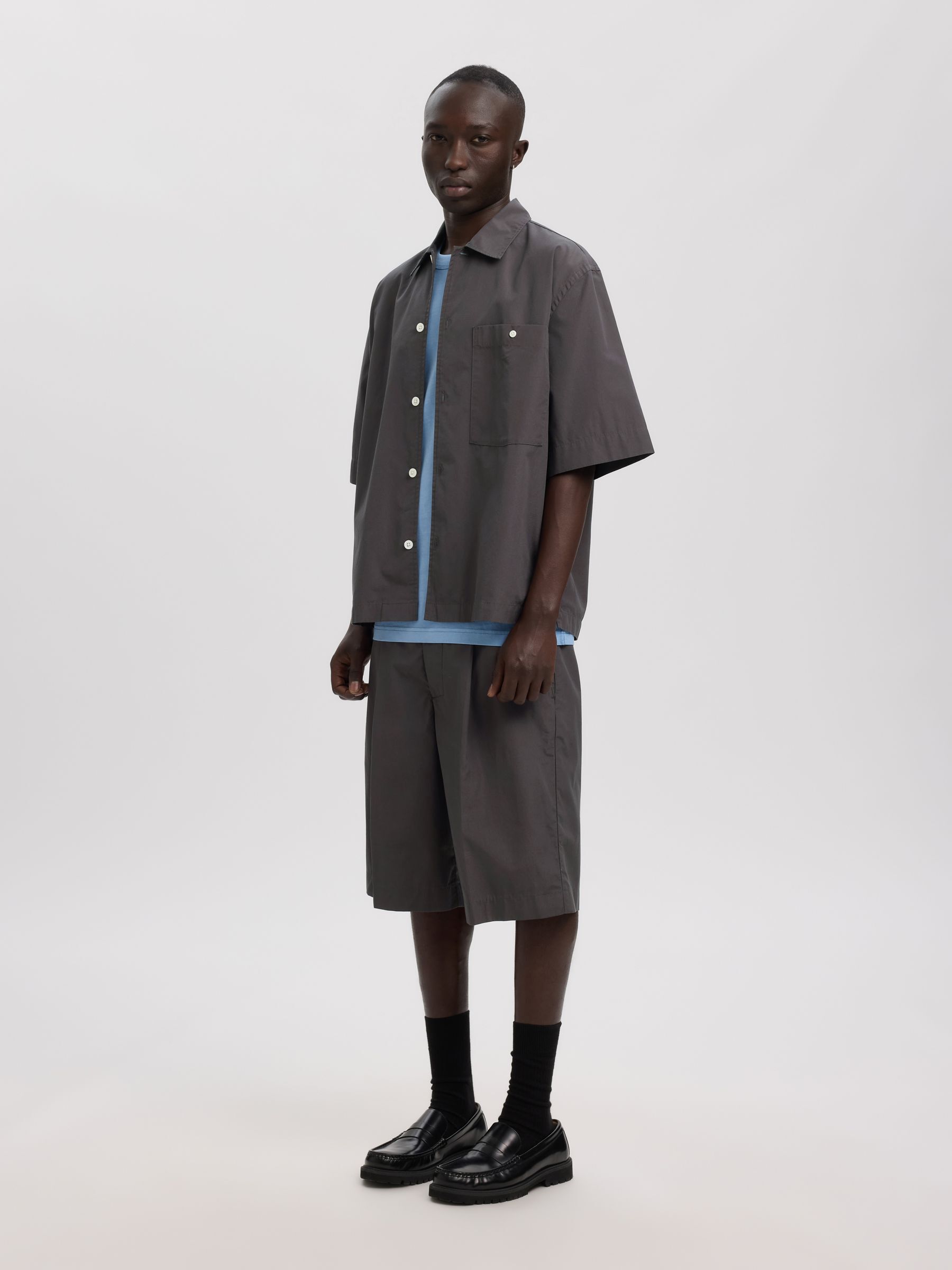 RELAXED FIT SHORTS, Forged Iron, highres