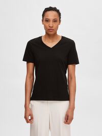 CLASSIC V-NECK T-SHIRT, Black, highres