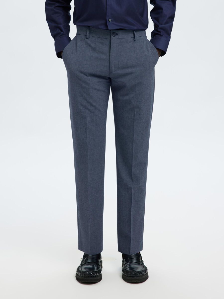 Selected VISCOSE BLEND SLIM FIT SUIT TROUSERS, Dark Blue, highres - 16094326_DarkBlue_1115778_003.jpg