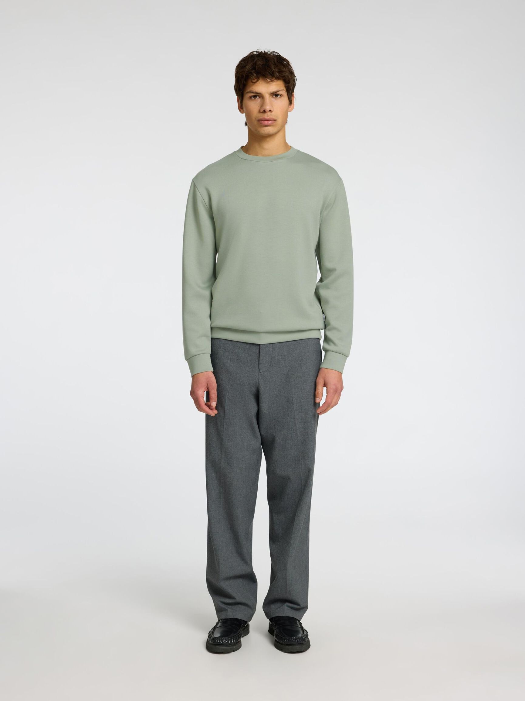 VISCOSE BLEND SWEATSHIRT, Iceberg Green, highres