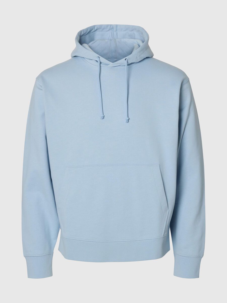 Selected 100% KATOEN HOODIE, Cashmere Blue, highres - 16100000_CashmereBlue_001.jpg