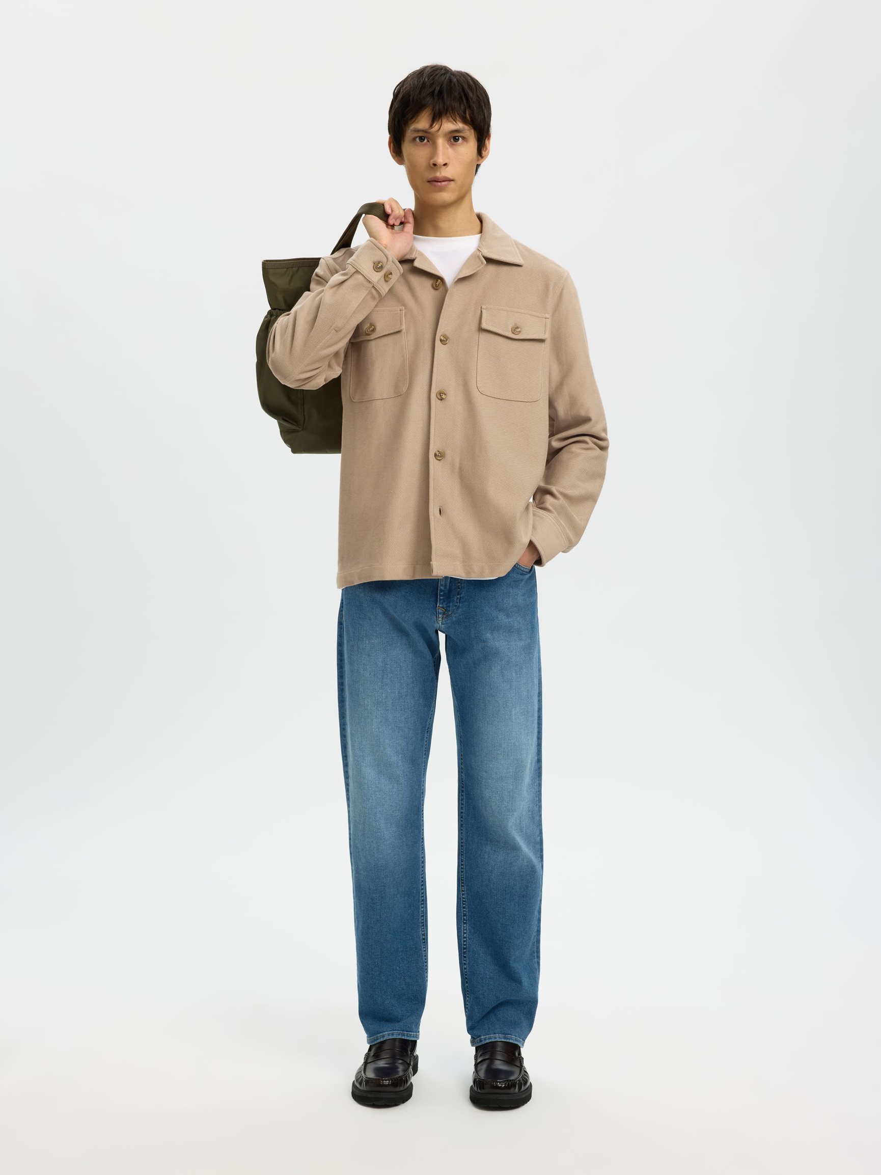 REGULAR FIT OVERSHIRT, Savannah Tan, highres