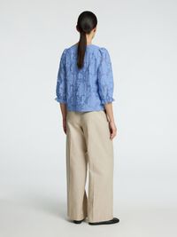 BLOMSTERPRINTET BLUSE, Vista Blue, highres