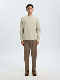 WOOL LOOSE-FIT TROUSERS, Delicioso, highres