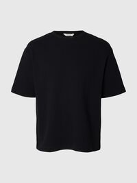 RELAXED FIT T-SHIRT, Black, highres