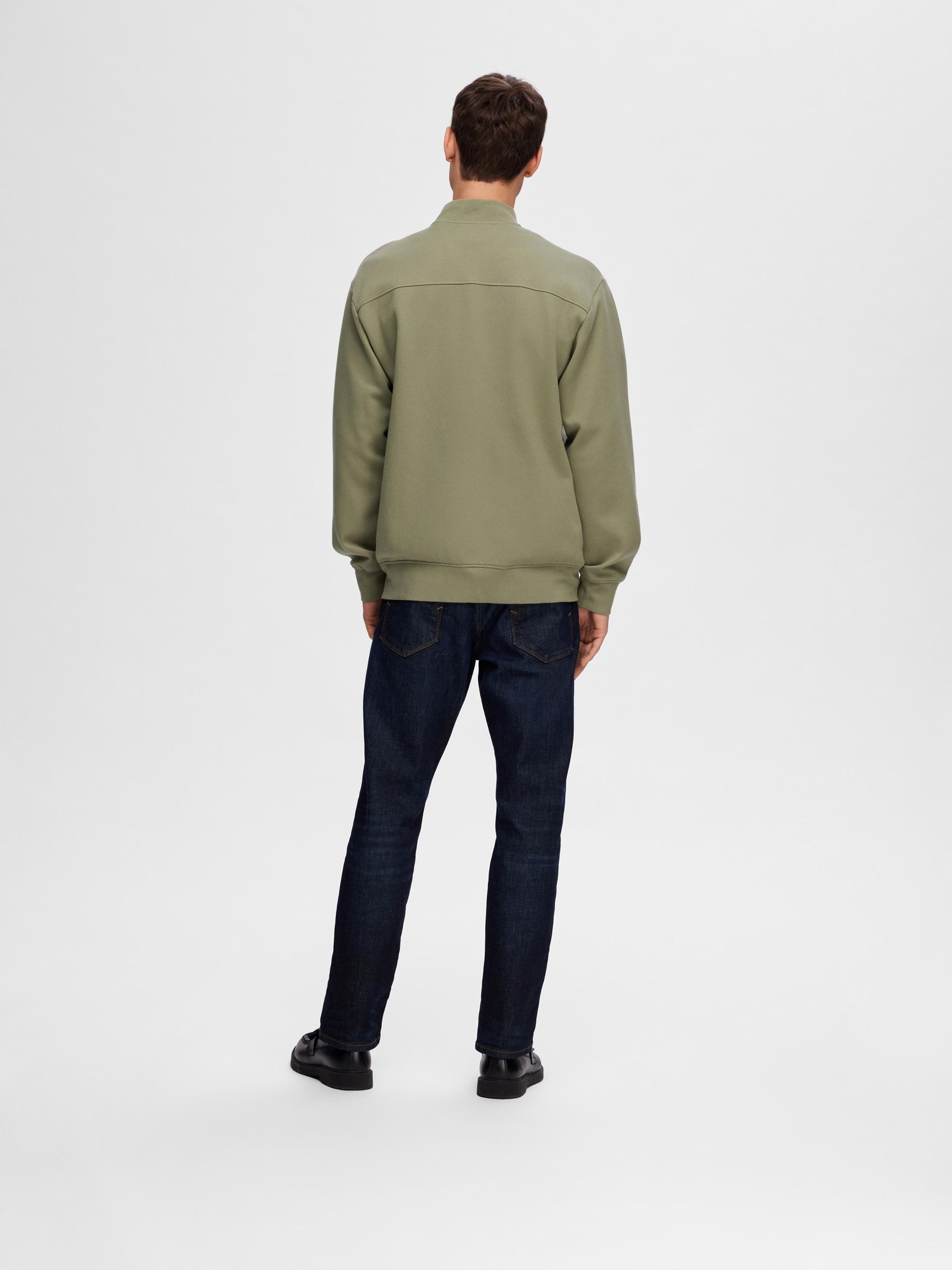 JERSEY SWEATCARDIGAN, Vetiver, highres