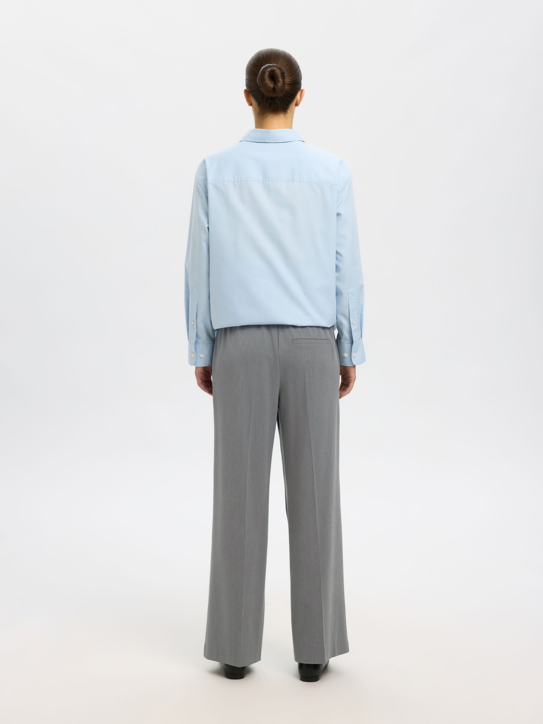 COUPE LARGE PANTALON, Medium Grey Melange, highres
