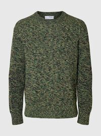 100% COTTON KNITTED PULLOVER, Sky Captain, highres