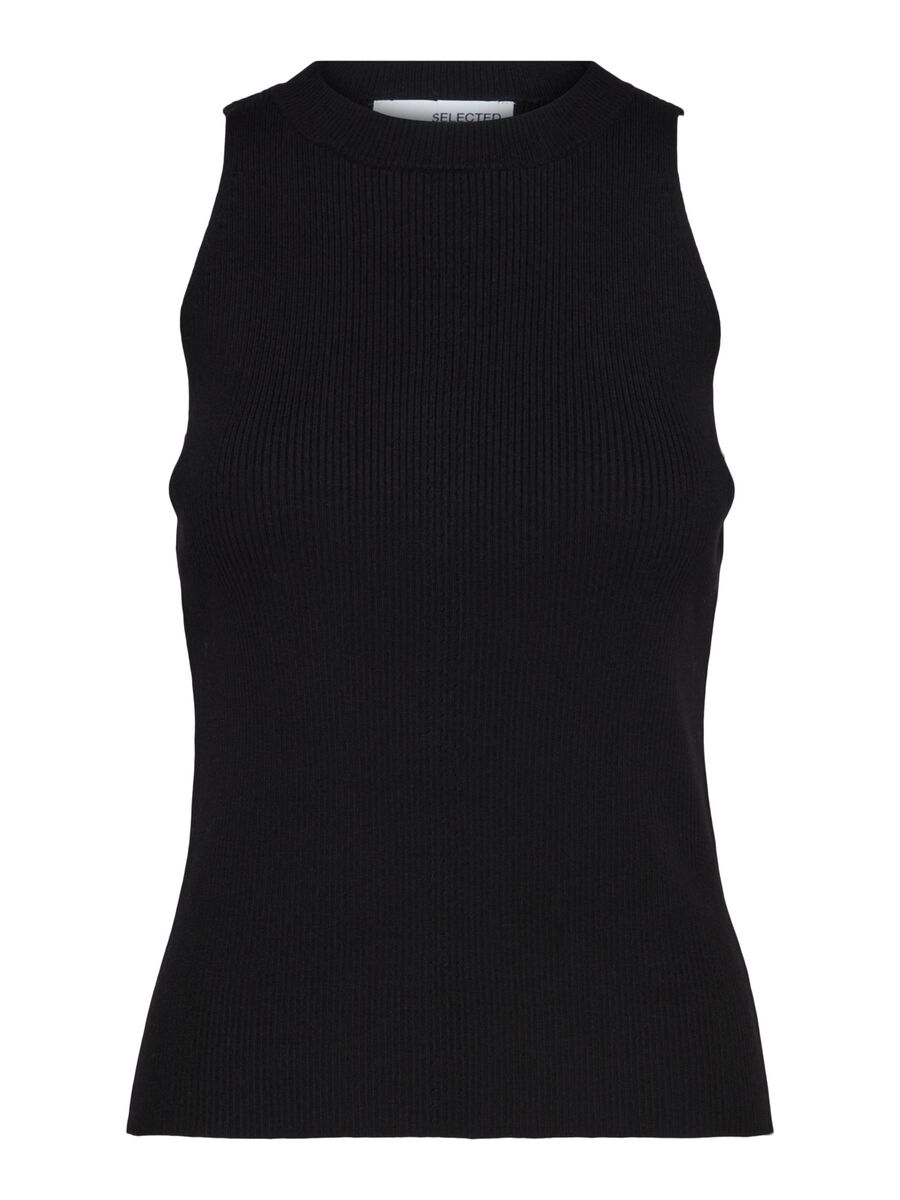 Selected MOUWLOOS GEBREIDE TOP, Black, highres - 16084318_Black_001.jpg