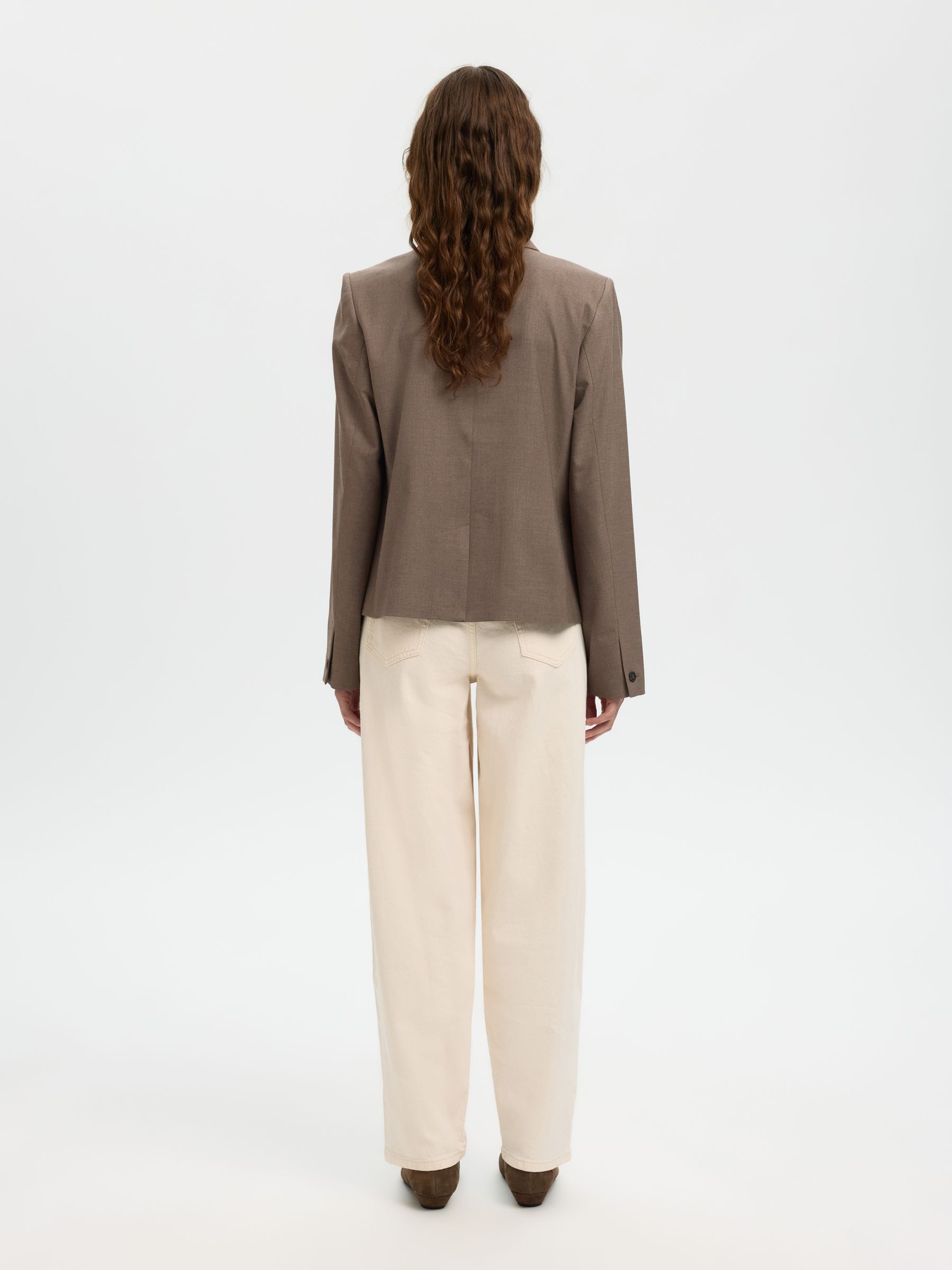 VISCOSE BLEND BLAZER, Chocolate Chip, highres