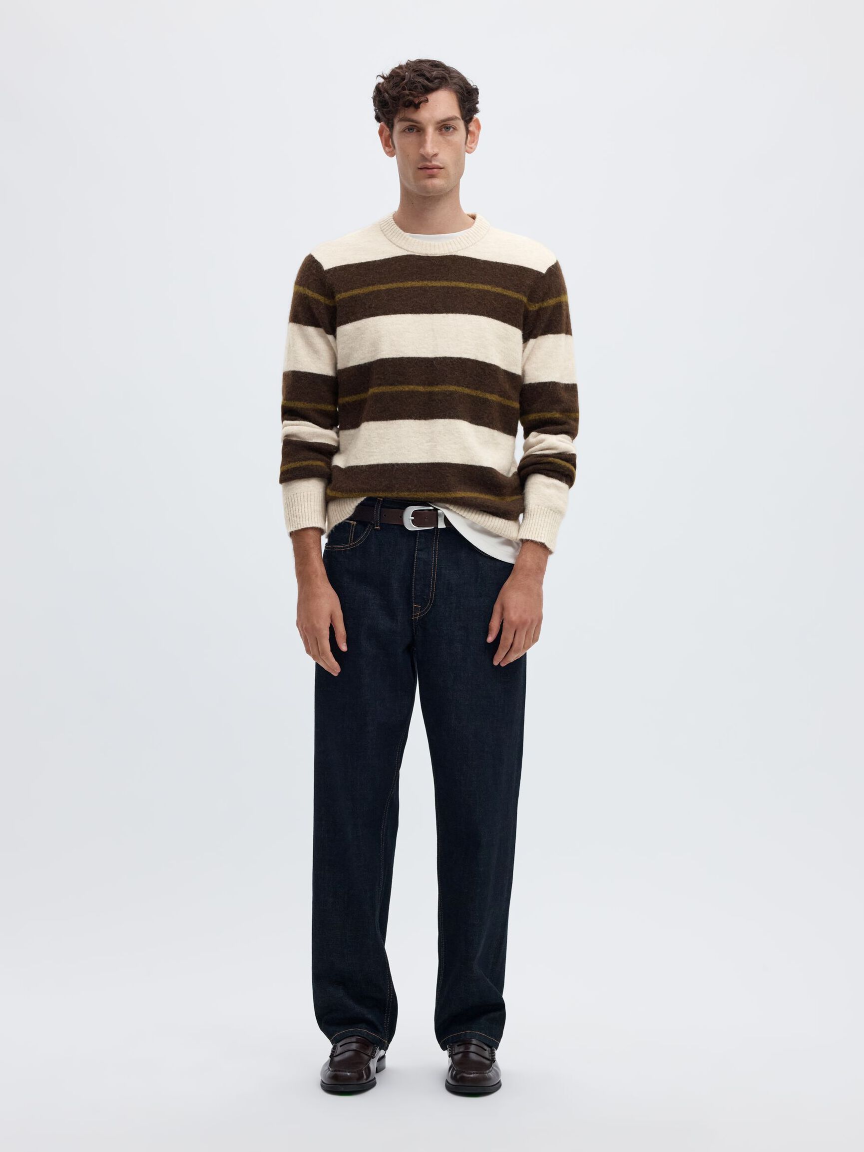 LONG-SLEEVED PULLOVER, Oatmeal, highres