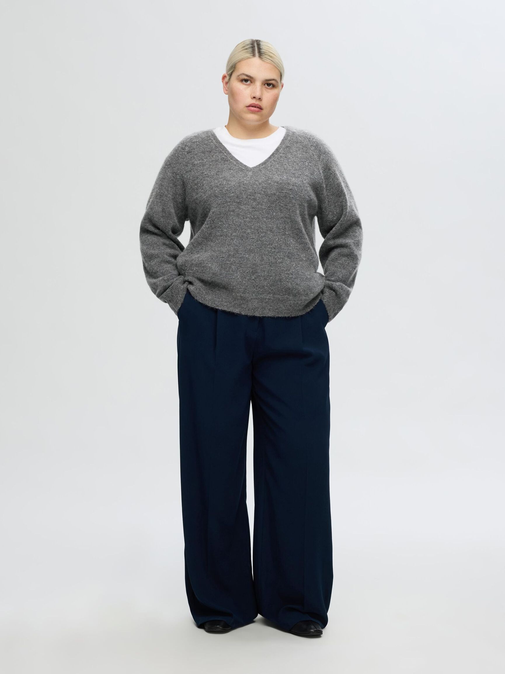 SWETER, Medium Grey Melange, highres