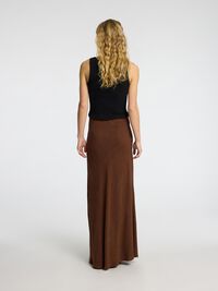 RIBBED COTTON TANK TOP, Black, highres