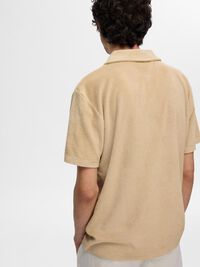 TERRYCLOTH POLO SHIRT, Pure Cashmere, highres
