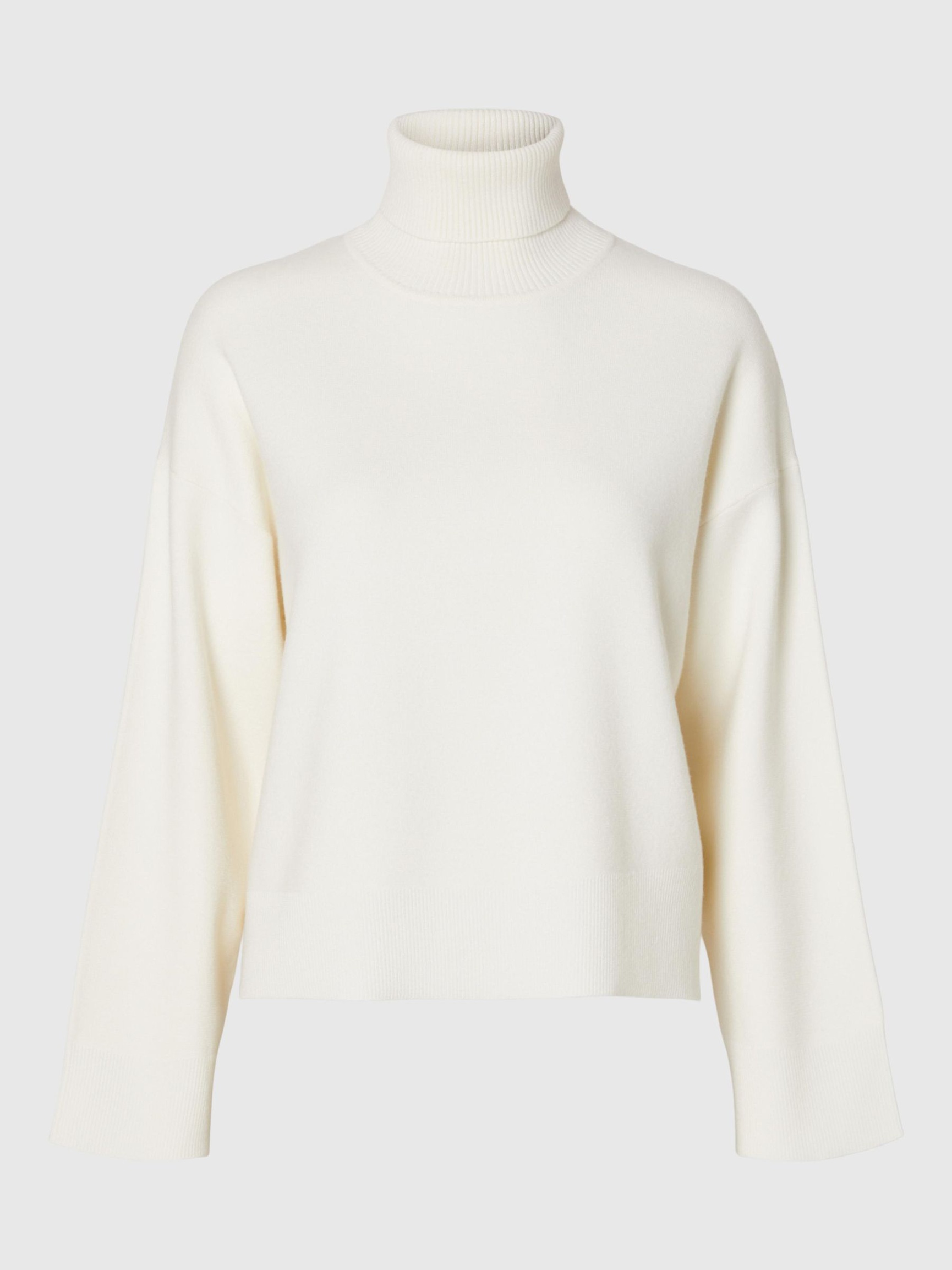VISCOSE BLEND KNITTED JUMPER, Birch, highres